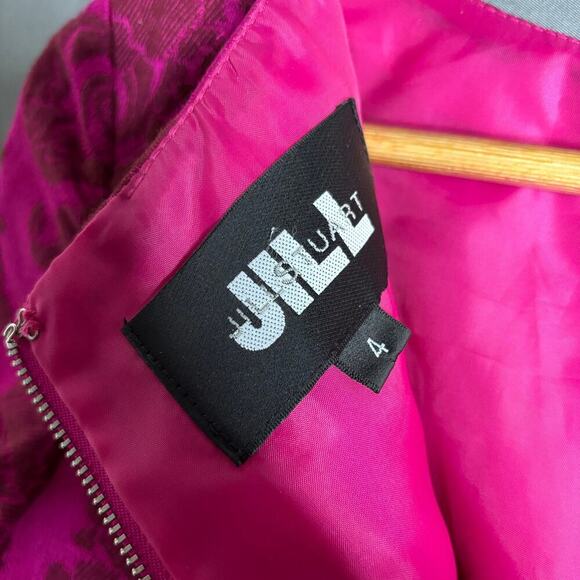 Jill Jill Stuart Floral Jacquard Mini Dress Fuchsia Size 4 - Picture 4 of 5